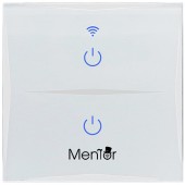 Intrerupator inteligent wireless WiFi 10A 1200W dublu alb cu touch