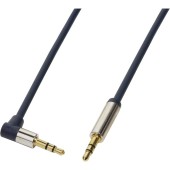 Jack 3.5 mm Male - Jack 3.5 mm Male, conector 90 grade, 3m, albastru