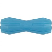 Jucarie in forma de Gantera cu Gaura din cauciuc termoplastic, multicolor, 12 cm