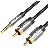 Kabel audio 2xRCA do 3.5mm Vention BCFBJ 5m (czarny)