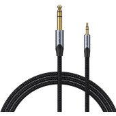 Kabel audio 3,5mm TRS do 6,35mm Vention BAUHF 1m Szary