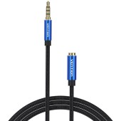 Kabel audio TRRS 3,5mm męski na 3,5mm żeński Vention BHCLI 3m niebieski