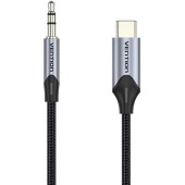 Kabel audio USB-C do 3,5mm mini jack 1m czarny