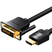 Kabel HDMI do DVI (24+1) Vention ABFBH 2m, 4K 60Hz/ 1080P 60Hz (Czarny)