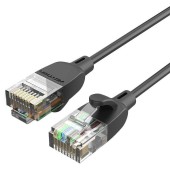 Kabel sieciowy UTP CAT6A Vention IBIBI RJ45 Ethernet 10Gbps 3m czarny wąski typ