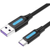 Kabel USB 2.0 A do USB-C Vention CORBF 5A 1m Czarny PVC