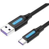 Kabel USB 2.0 A do USB-C Vention CORBG 5A 1,5m czarny PVC