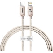 Kabel USB-C do iP Baseus Crystal Shine, 20W, 1.2m (różowy)