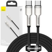 Kabel USB-C do USB-C Baseus Cafule, 100W, 2m (czarny)