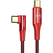 Kabel USB-C do USB-C Mcdodo CA-8321 100W 90 stopni1.2m czerwony