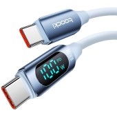 Kabel USB-C do USB-C Toocki TXCTT1- XX04-B2, 2m, FC 100W (niebieski)