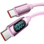 Kabel USB-C do USB-C Toocki TXCTT1- XX04-B2, 2m, FC 100W (różowy)