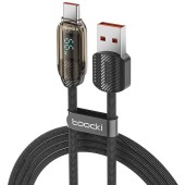 Kabel USB do USB-C Toocki, 1m, 66W (czarny)