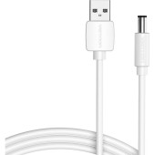 Kabel zasilający USB 2.0 do DC 5.5mm Barrel Jack 5V Vention CEYWF 1m (biały)