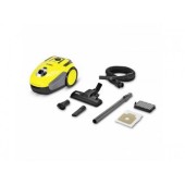 Karcher Aspirator cu sac Karcher VC 2 , 700W, 2 l, Tub telescopic din metal, HEPA 13, accesorii, Galben