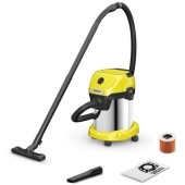 Karcher Aspirator, Karcher, WD 3 S V-17/4/20, uscat-umed, 1000 W, 17 l, Galben/Negru