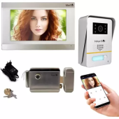 Kit Interfon Video wireless WiFi IP65 2MP 7 inch Color 3in1 2 fire Mentor SYKT015