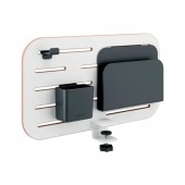 Kit organizator pentru birou Leitz Ergo, (max.3.5 cm), 42x25 cm, include 3 suporți pentru accesorii, alb