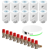 Kit Robinet Termostatat Danfoss si Cap Termostatic calorifer Smart Mentor TZB10101D ZigBee Programabil LCD cu HUB