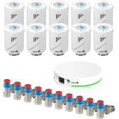 Kit Robinet Termostatat Giacomini si Cap Termostatic calorifer Smart Mentor TZB10101G ZigBee Programabil LCD cu HUB