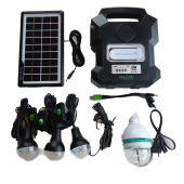 Kit solar GD-Lite 1000A dotat cu dispozitive USB cu 4 becuri LED + Acumulator de mare capacitate + RADIO