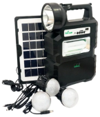 Kit solar portabil CCLAMP CL-810 cu 3 becuri incluse Radio FM si Bluetooth