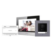 Kit videointerfon Hikvision DS-KIS702Y, pentru 1 familie, monitor 7 inch, Alarma