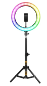 Lampa circulara profesionala LED Ring Light RGB Andowl Q MG34