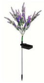 Lampa solara de gradina model LAVANDA H2 cu flori mov