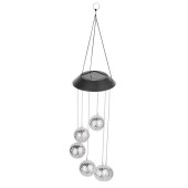 Lampa solara de tip decoratiune pentru gradina, eMazing, model clopotel de vant, alb cald