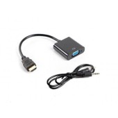 Lanberg adapter HDMI-A(M)->VGA(F) with audio cable