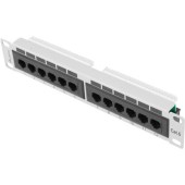 Lanberg Patch Panel 10'', 12 port 1U, cat.6, grey