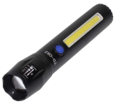 Lanterna TD-C82 cu LED CREE 5 W, LED lateral COB 5 W, acumulator integrat, zoom telescopic