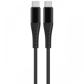 Lemontti Cablu Bending Aluminum Type-C la Type-C, Fast Charge, PD 60W, 2m, Negru