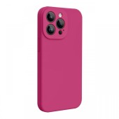 Lemontti Husa Liquid Silicon MagCharge iPhone 15 Pro Max Roze (protectie 360°, material fin, captusit cu microfibra)