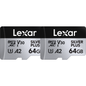 Lexar microSDXC Professional SILVER Plus UHS-I/U3/A2/4K R205/W100 (V30) 64GB - 2pack