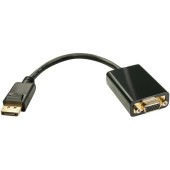 Lindy Adaptor LINDY Adaptor, 1x DisplayPort 1.2 Male - 1x VGA Female, Negru