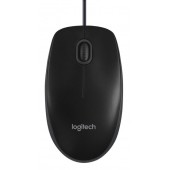 Logitech Mouse Logitech B100 Optical 910-003357, USB, black