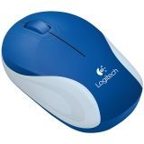 Logitech Mouse Wireless Logitech M187, USB, Albastru