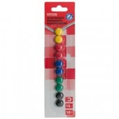 Magneți formă rotundă, diametru 15mm, 10 buc/blister - culori asortate, Office Products