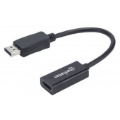 Manhattan Adapter cable DisplayPort DP to HDMI M/F 1080p Full HD 15cm black