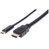 Manhattan Monitor cable adapter USB-C to HDMI 4K M/M black 1m