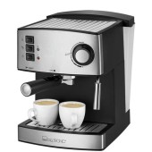 manual de cafea ES 3643, 15 bari, 1.6 l, Negru/Inox