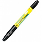 Marker permanent Grand CD-051 160-1878, vârf rotund, 0.8mm / 3.8mm, 2 capete, negru