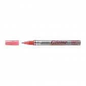 Marker Uchida DecoColor Glitter varf rotund 1.0 mm rosu