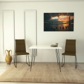 Masa, Comforty, Sandalf Square, 90x75x90 cm, PAL, Alb