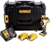 Masina compacta de insurubat cu impact cu acumulator DeWalt DCF809D2, 18 V, 2800 RPM, 3200 PPM + 2 acumulatori + incarcator + agatatoare curea + valiza depozitare TSTAK