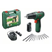 Masina de gaurit si insurubat EasyDrill 1200, 12V, 1500 RPM, Acumulator, Valiza, Verde, 06039D3007