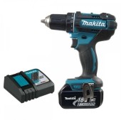 Masina de gaurit si insurubat Makita DDF482, acumulator Li-Ion, 18 V, 3.0 Ah, 1900 rpm, 62 Nm, incarcator (Albastru/Negru)