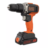 Masina de insurubat (bormasina) cu percutie pe acumulator Black & Decker BCD003C1-QW, 18 V, 40 Nm, 1400 RPM, 21.000 BPM, acumulator, incarcator